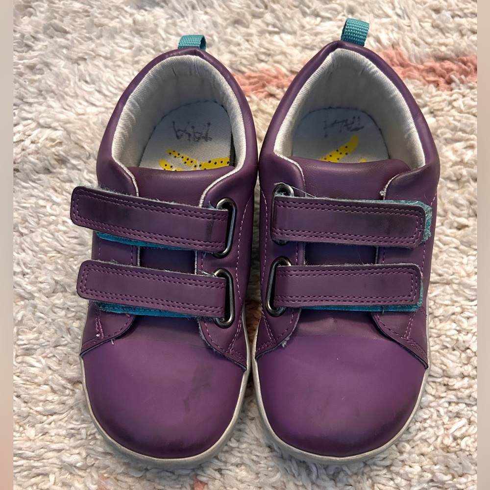 Ten Little Purple Leather Sneakers